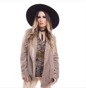 Free People Yesterday's Muse Velvet Blazer Size XS